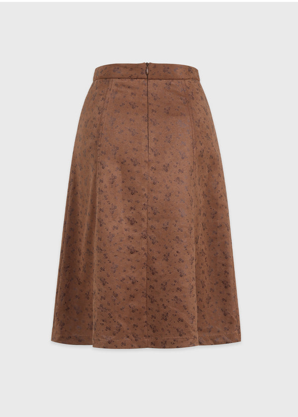 Zaki Suede Midi Skirt
