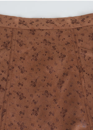 Zaki Suede Midi Skirt