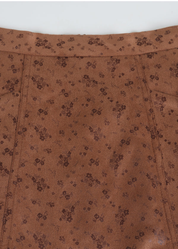 Zaki Suede Midi Skirt